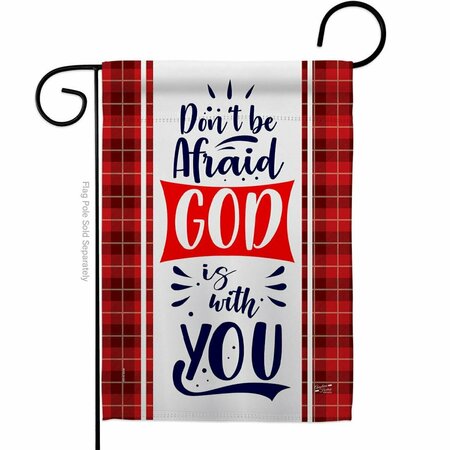 PATIO TRASERO G135276-BO God with you Religious Bible Verses Double-Sided Decorative Garden Flag, Multi Color PA3912090